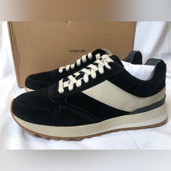 Men's Vince Edric Sneakers- Black- Size 11.5- Brand New